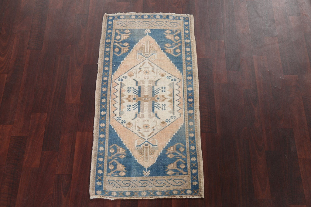 Geometric Wool Anatolian Handmade Turkish Rug 2x4