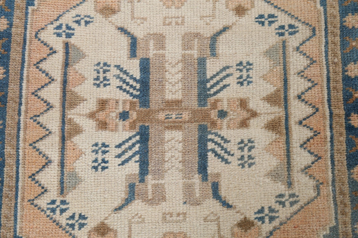 Geometric Wool Anatolian Handmade Turkish Rug 2x4