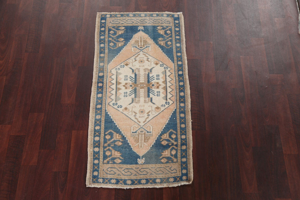 Geometric Wool Anatolian Handmade Turkish Rug 2x4