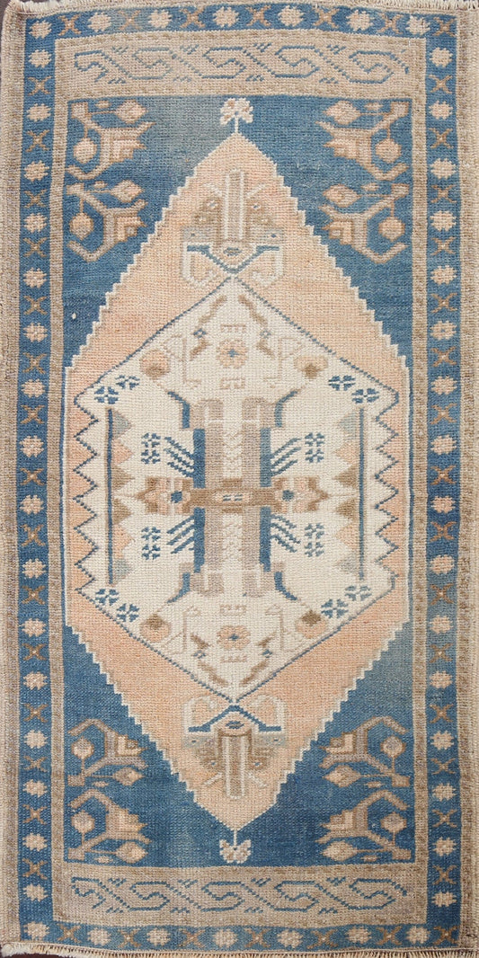 Geometric Wool Anatolian Handmade Turkish Rug 2x4