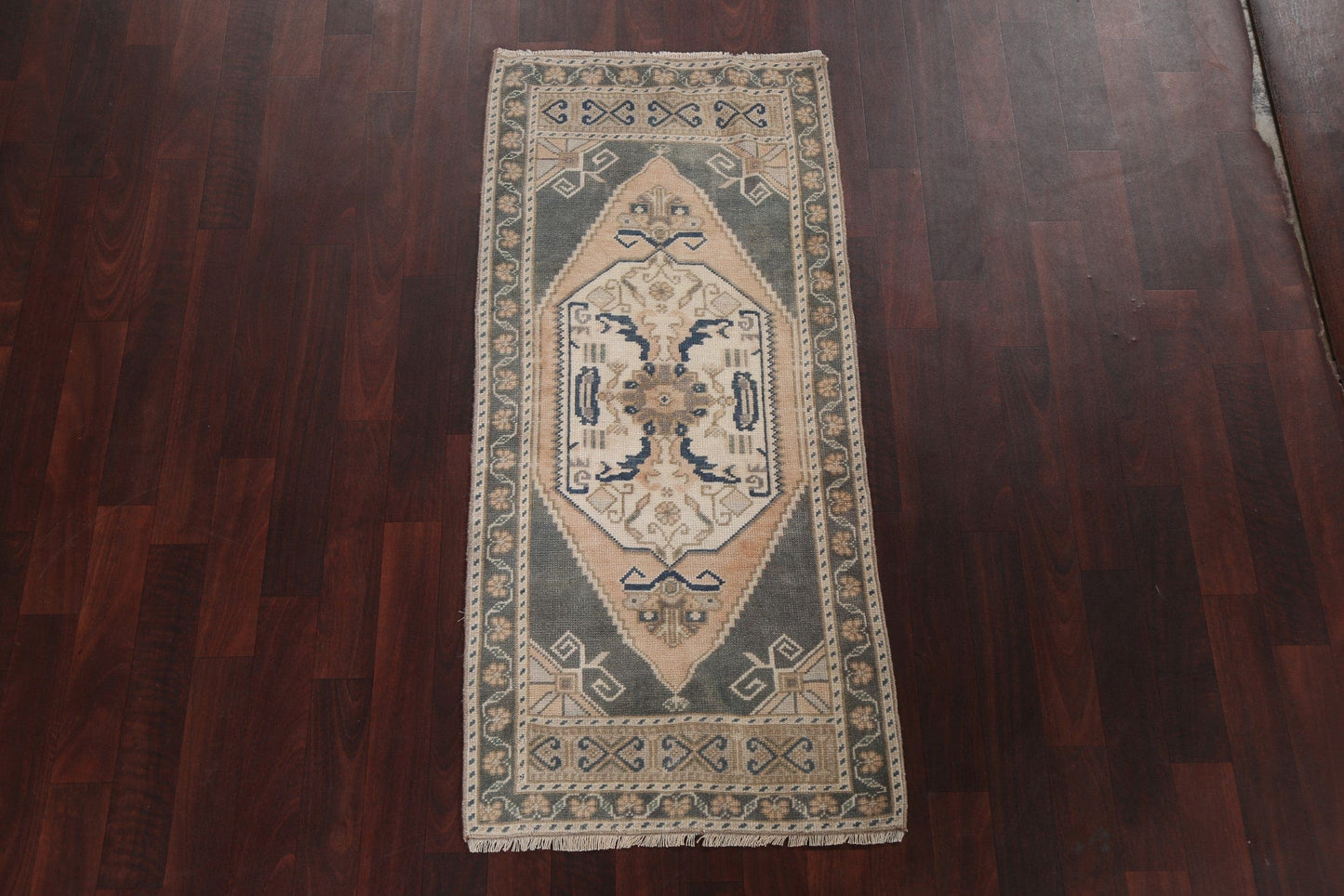 Geometric Wool Anatolian Handmade Turkish Rug 2x4