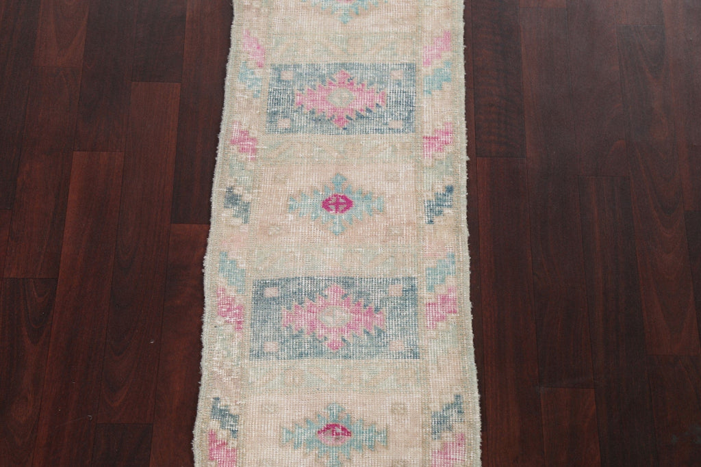 Antique Look Anatolian Wool Turkish Rug 1x4