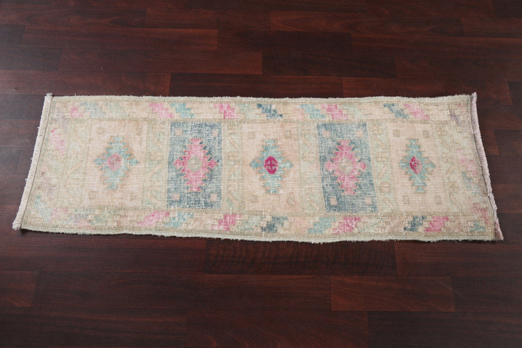 Antique Look Anatolian Wool Turkish Rug 1x4