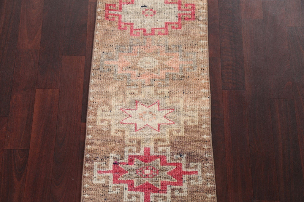 Antique Look Anatolian Turkish Wool Rug 1x4