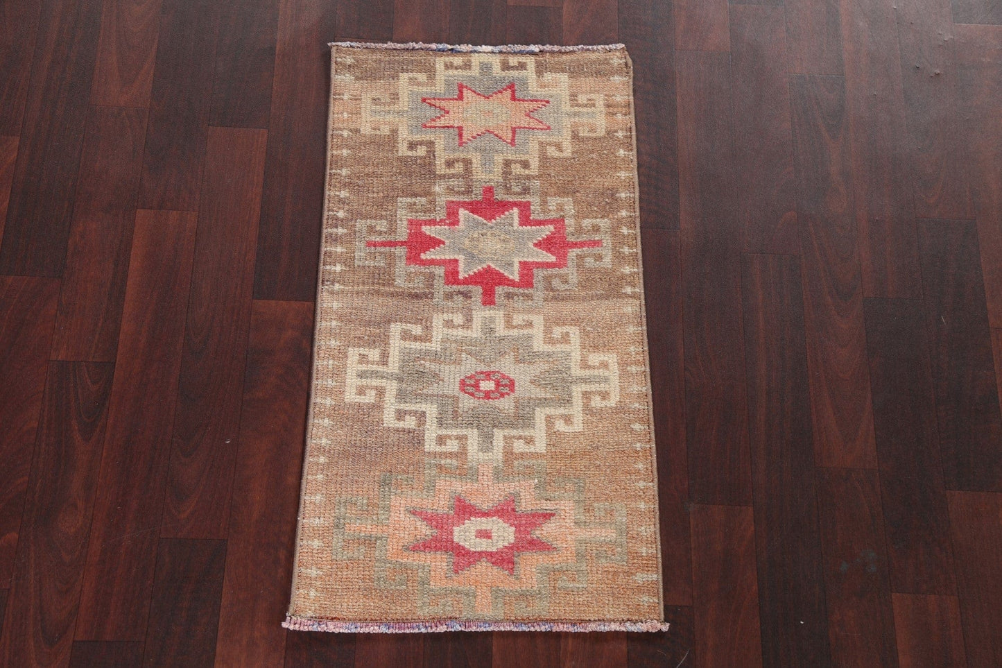 Antique Look Anatolian Turkish Wool Rug 1x3