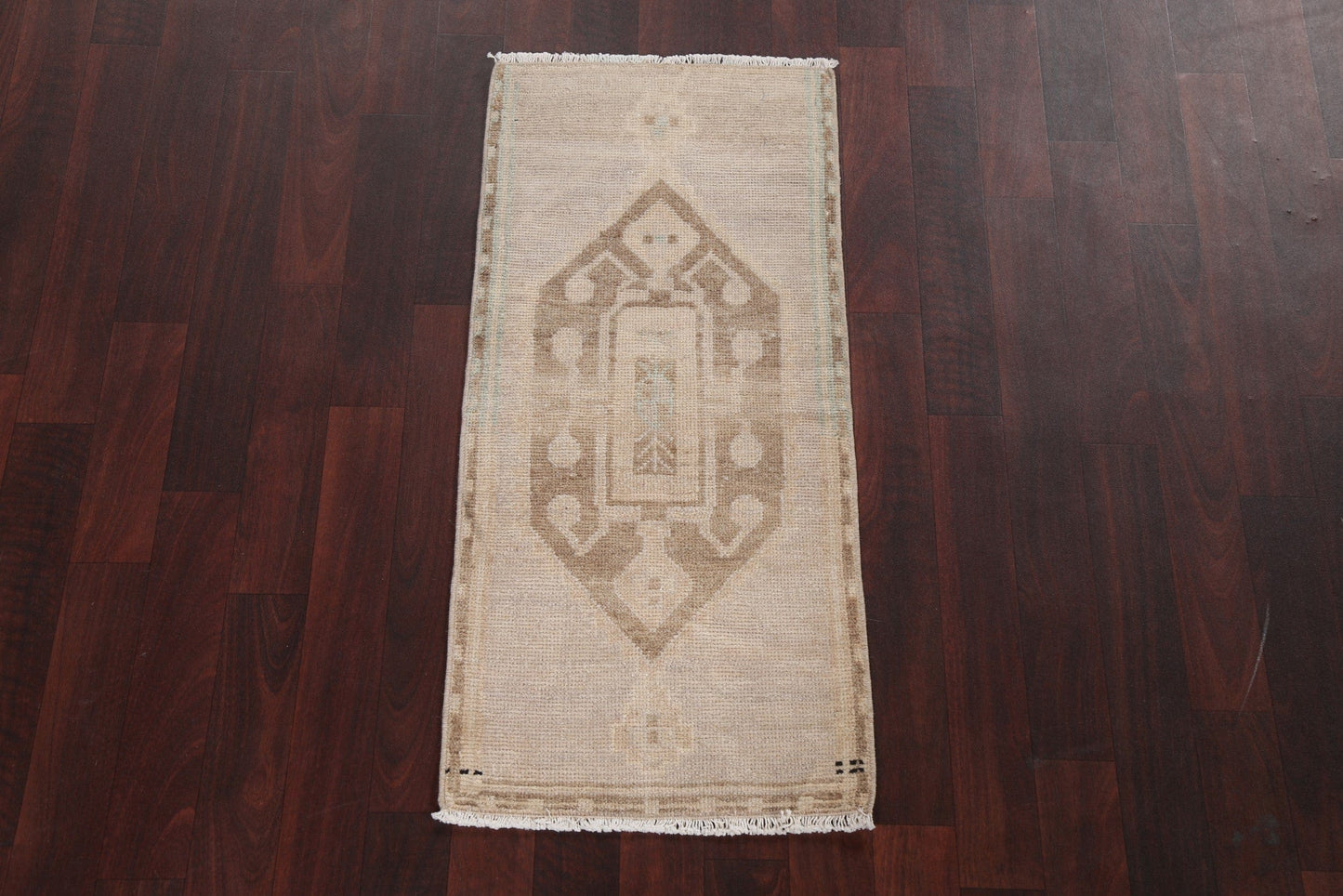 Vintage Muted Anatolian Turkish Wool Rug 1x3