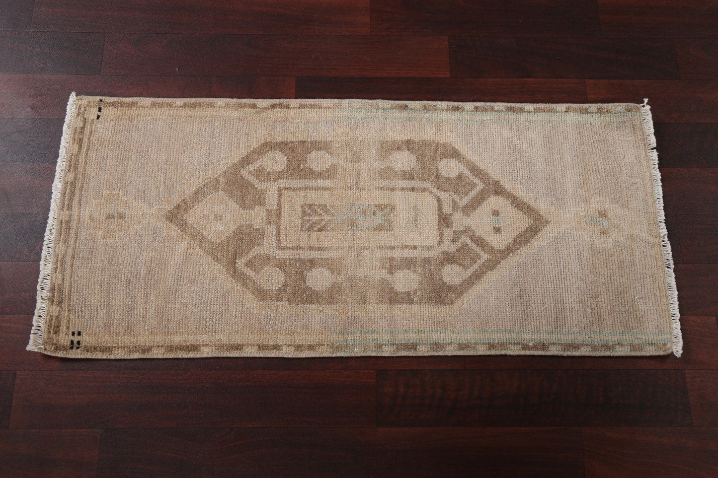 Vintage Muted Anatolian Turkish Wool Rug 1x3