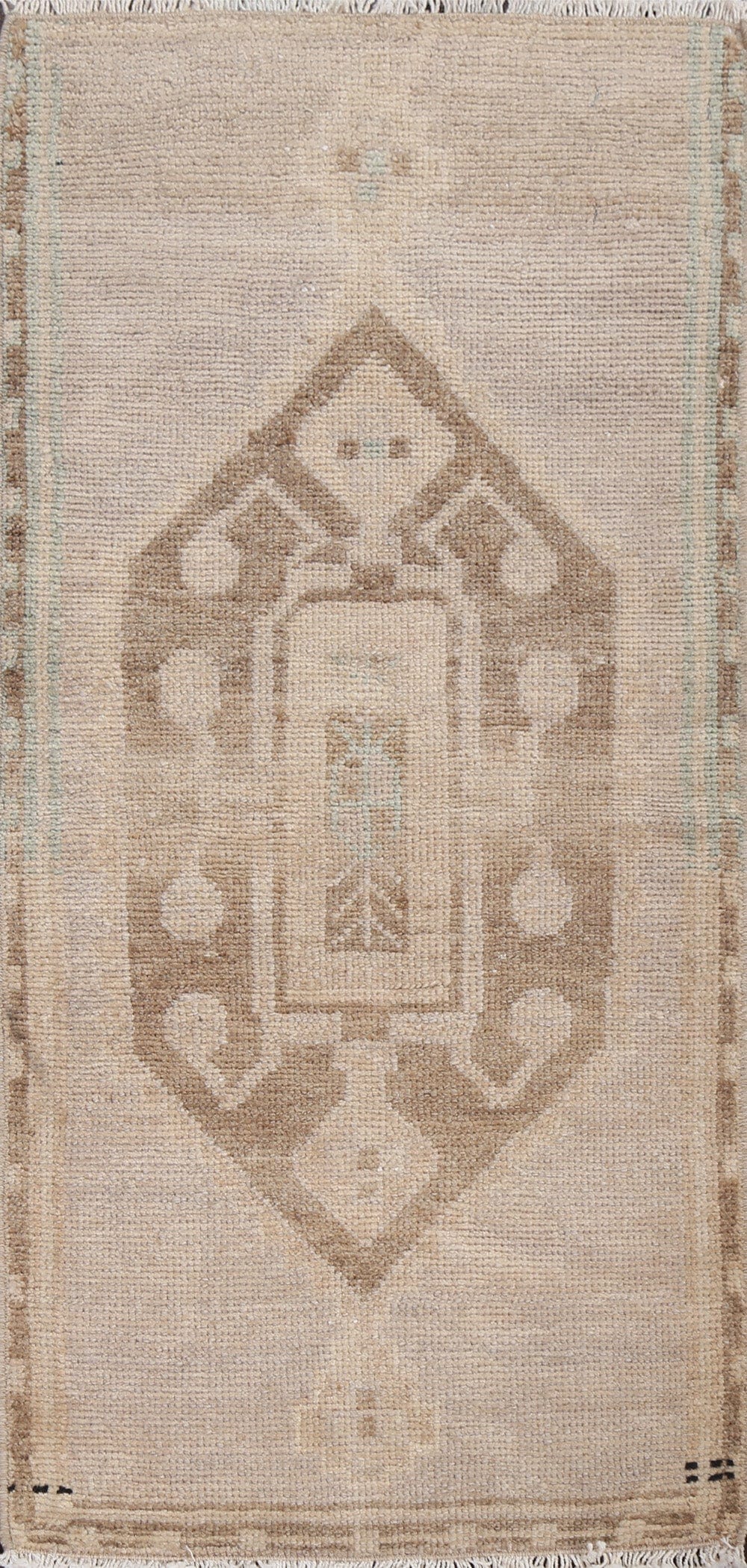 Vintage Muted Anatolian Turkish Wool Rug 1x3