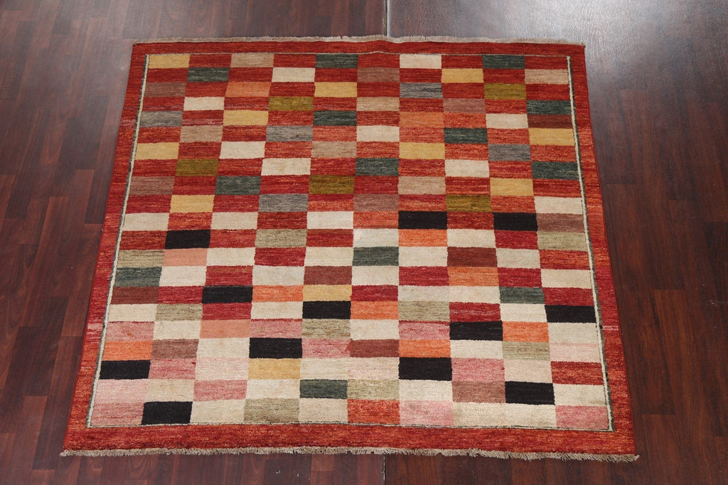 Contemporary Gabbeh Kashkoli Oriental Rug 6x7