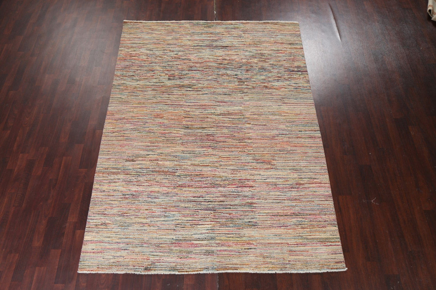 Striped Wool Gabbeh Kashkoli Oriental Area Rug 7x10