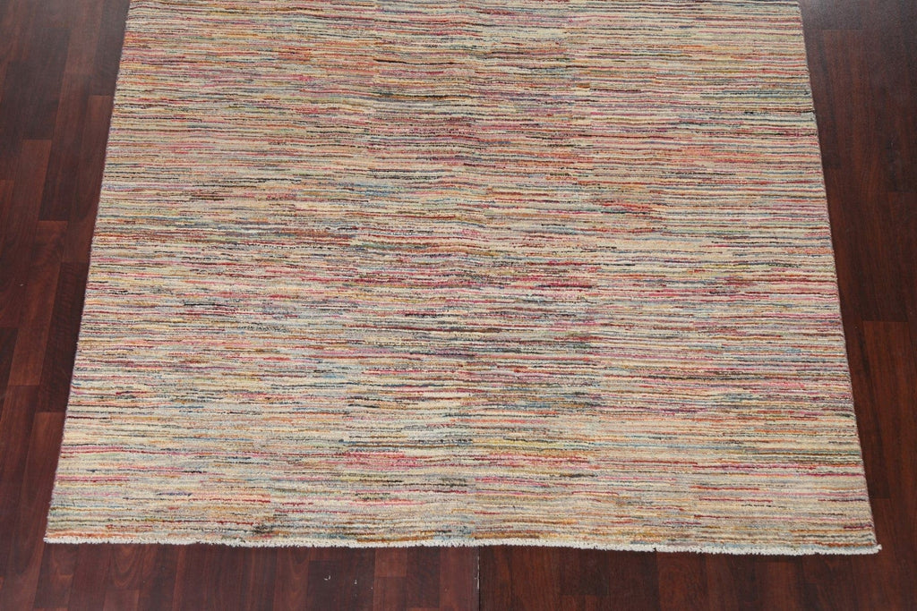 Striped Wool Gabbeh Kashkoli Oriental Area Rug 7x10