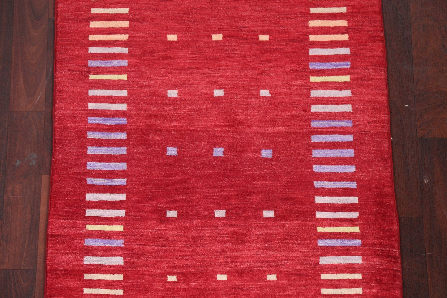 Red Wool Gabbeh Kashkoli Oriental Handmade Rug 3x4