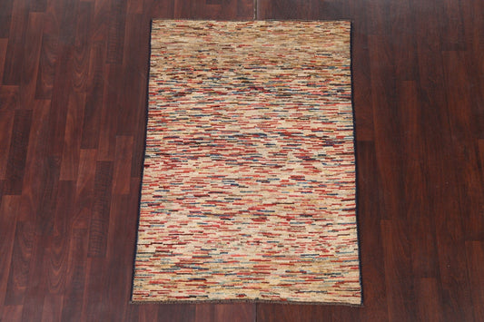 Contemporary Gabbeh Kashkoli Oriental Wool Rug 3x5