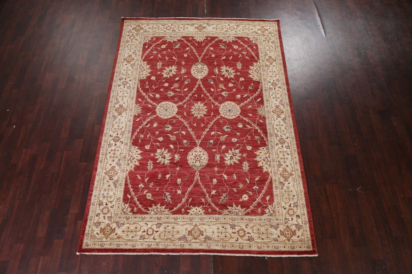 Vegetable Dye Chobi Peshawar Handmade Oriental Rug 7x10