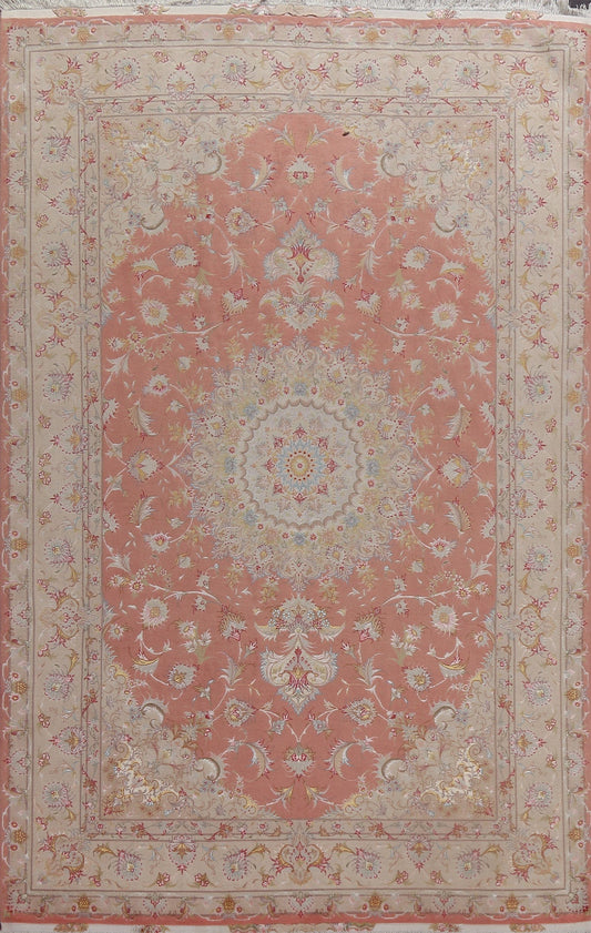 Wool/ Silk Handmade Tabriz Persian Area Rug 7x10