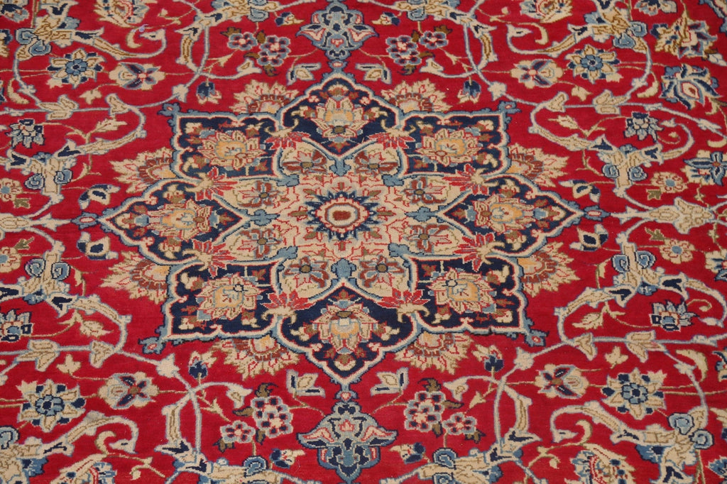 Handmade Vintage Najafabad Persian Area Rug 9x12