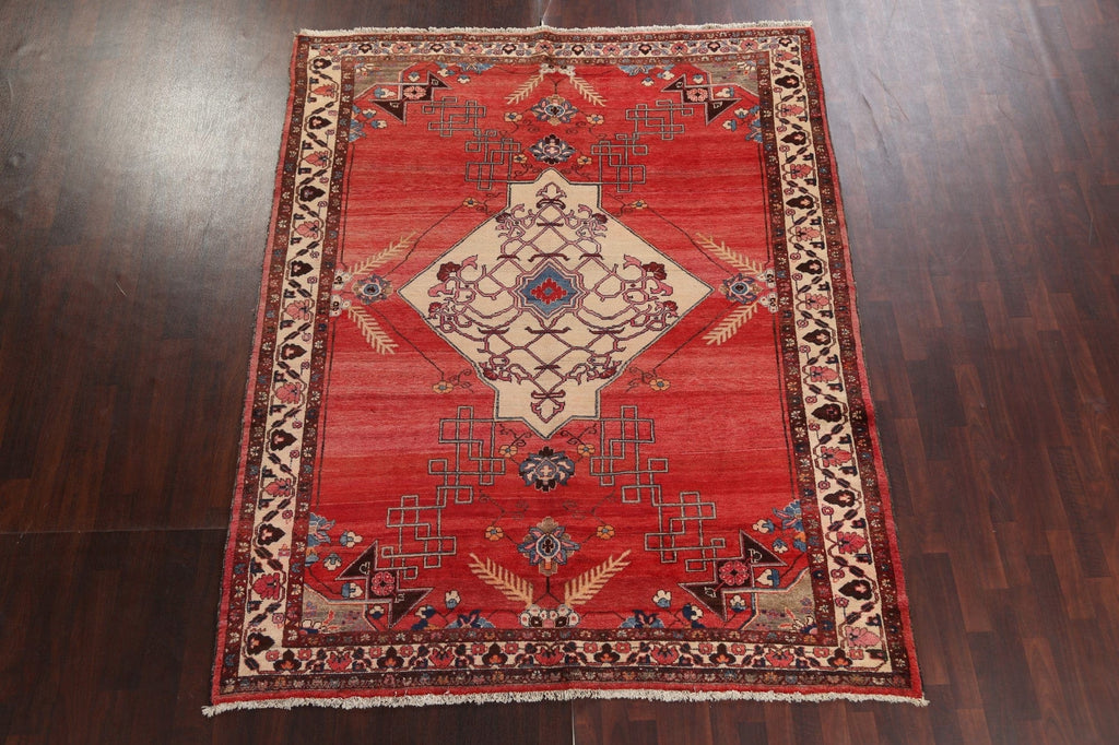 Vintage Wool Malayer Persian Handmade Rug 7x9