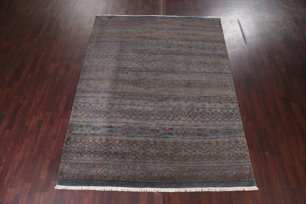 Hand-Knotted Wool Abstract Oriental Area Rug 8x11