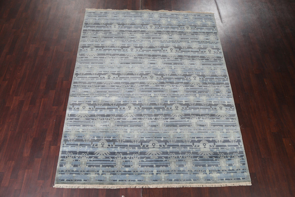 Hand-Knotted Wool Abstract Oriental Rug 8x10