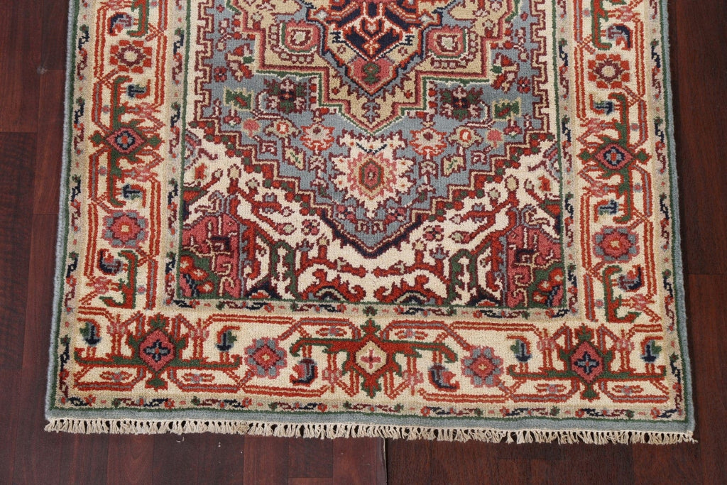 Hand-Knotted Wool Heriz Oriental Area Rug 4x6