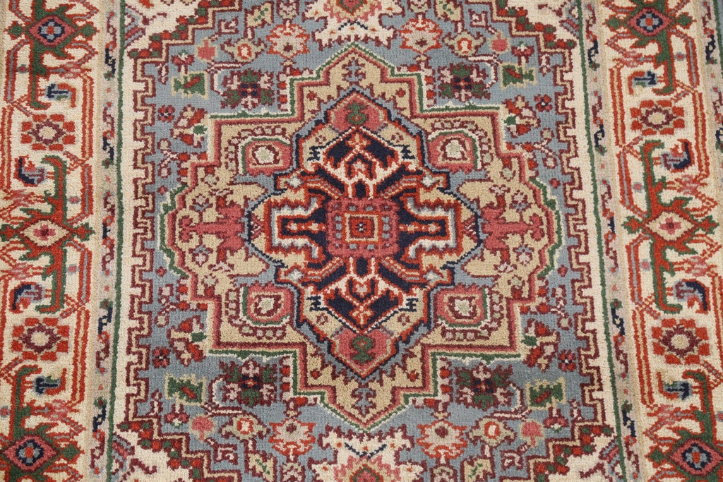 Hand-Knotted Wool Heriz Oriental Area Rug 4x6