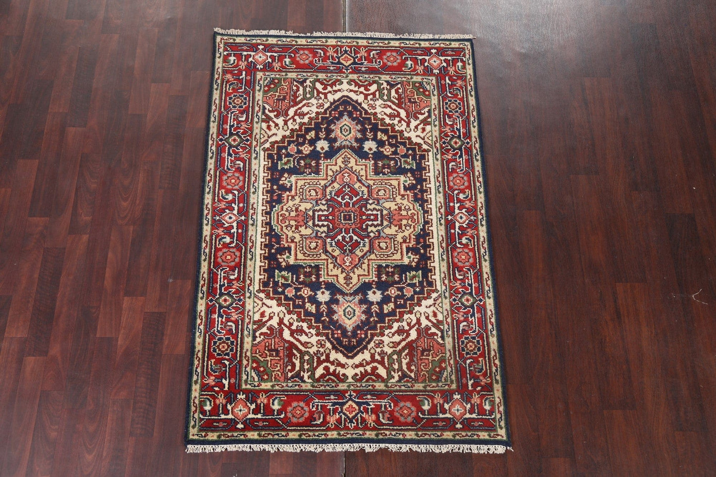 Handmade Wool Heriz Oriental Area Rug 4x6