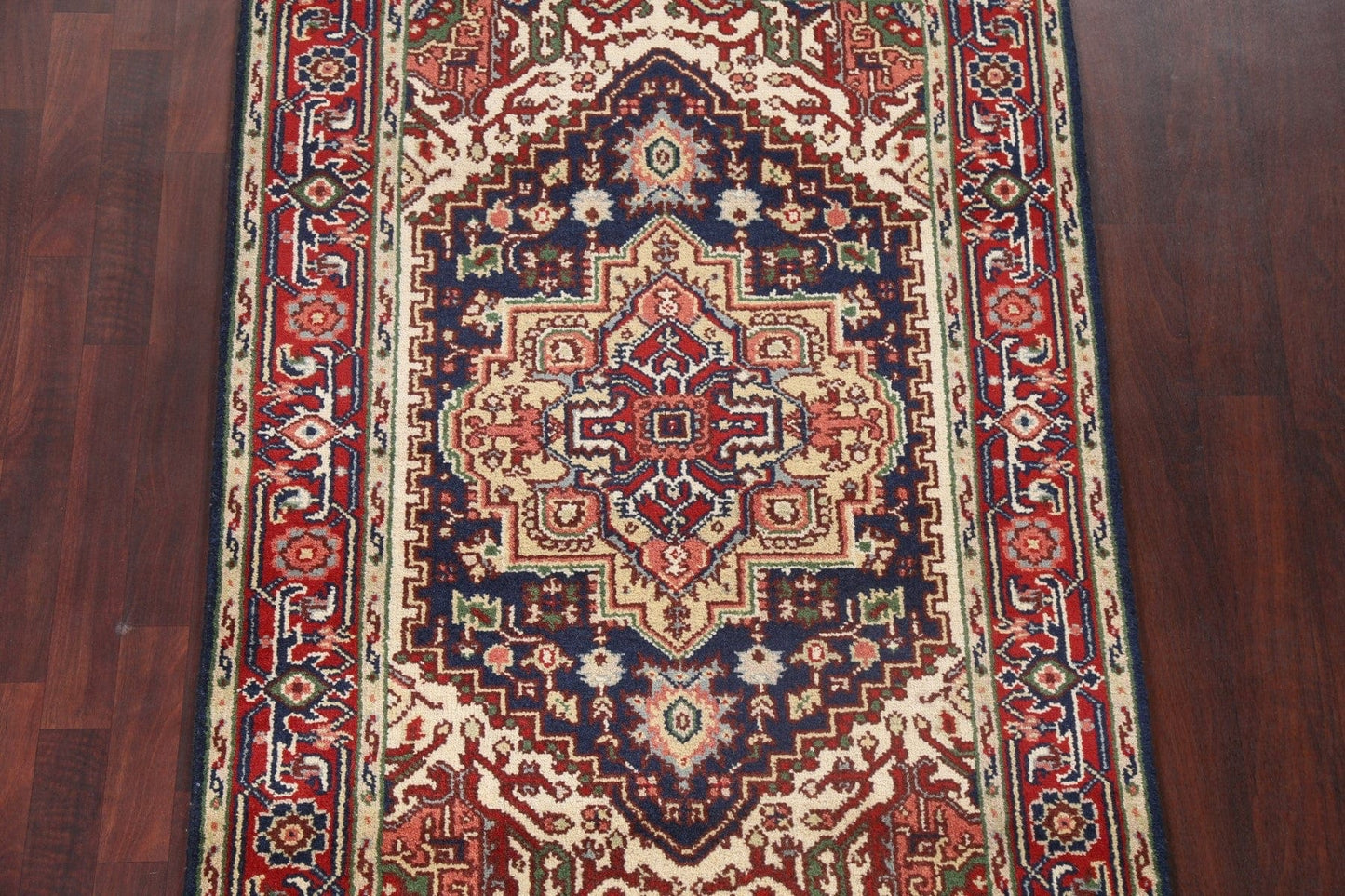 Handmade Wool Heriz Oriental Area Rug 4x6