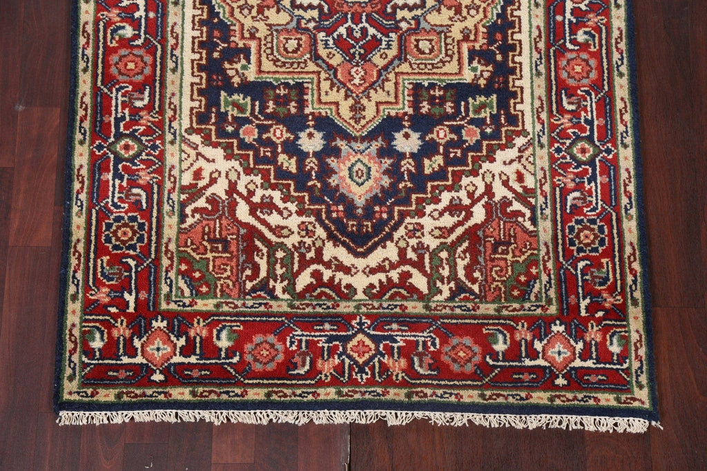 Handmade Wool Heriz Oriental Area Rug 4x6