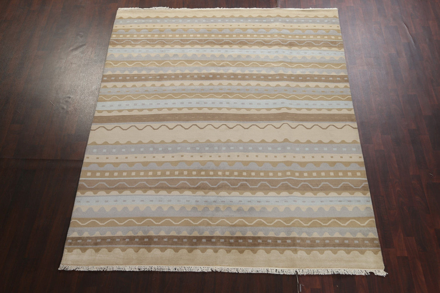 Striped Wool Abstract Oriental Area Rug 8x10