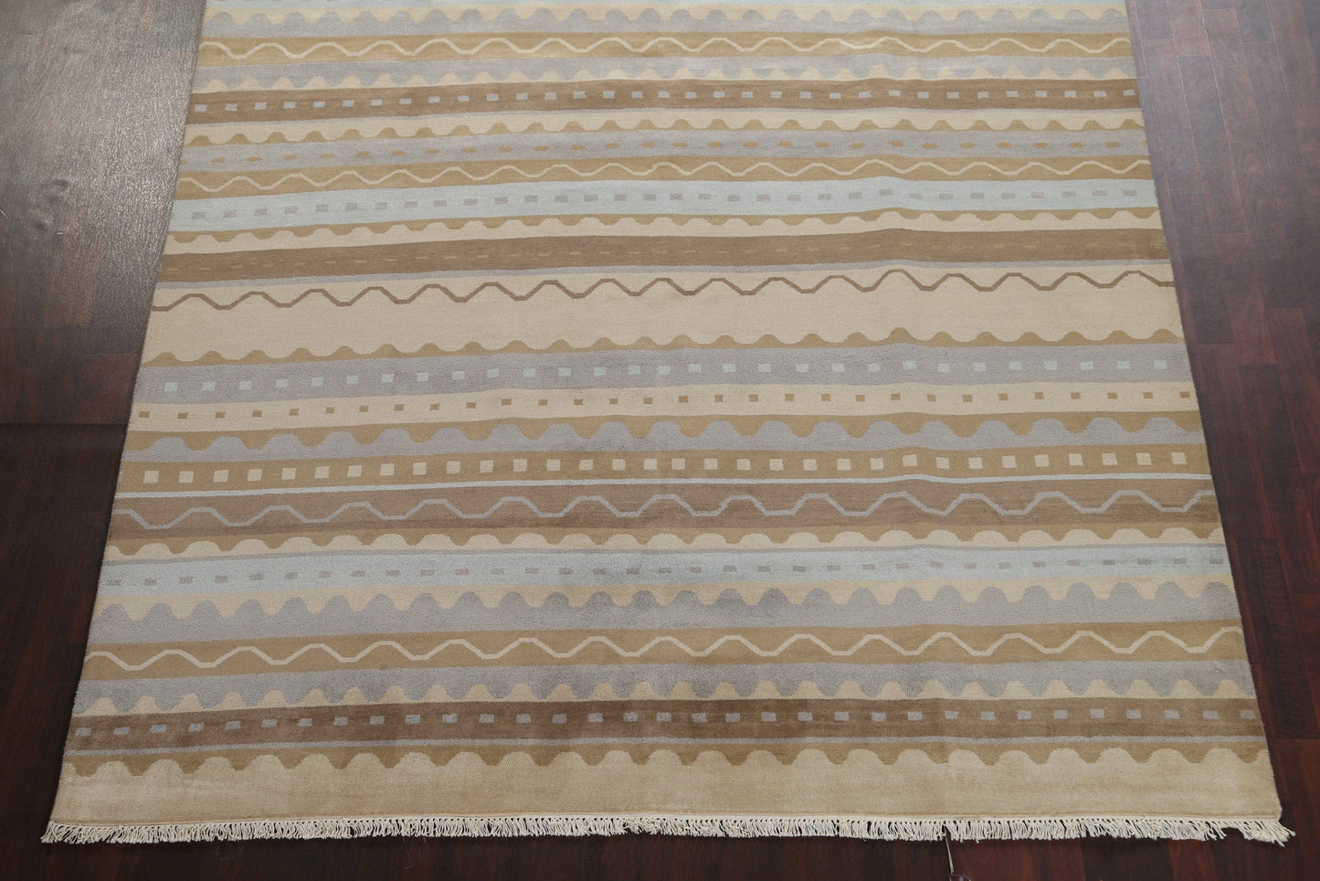 Striped Wool Abstract Oriental Area Rug 8x10