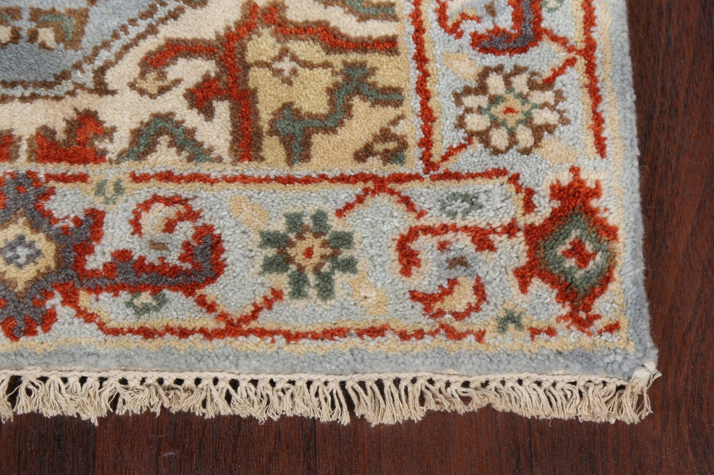 Handmade Wool Heriz Oriental Runner Rug 3x8