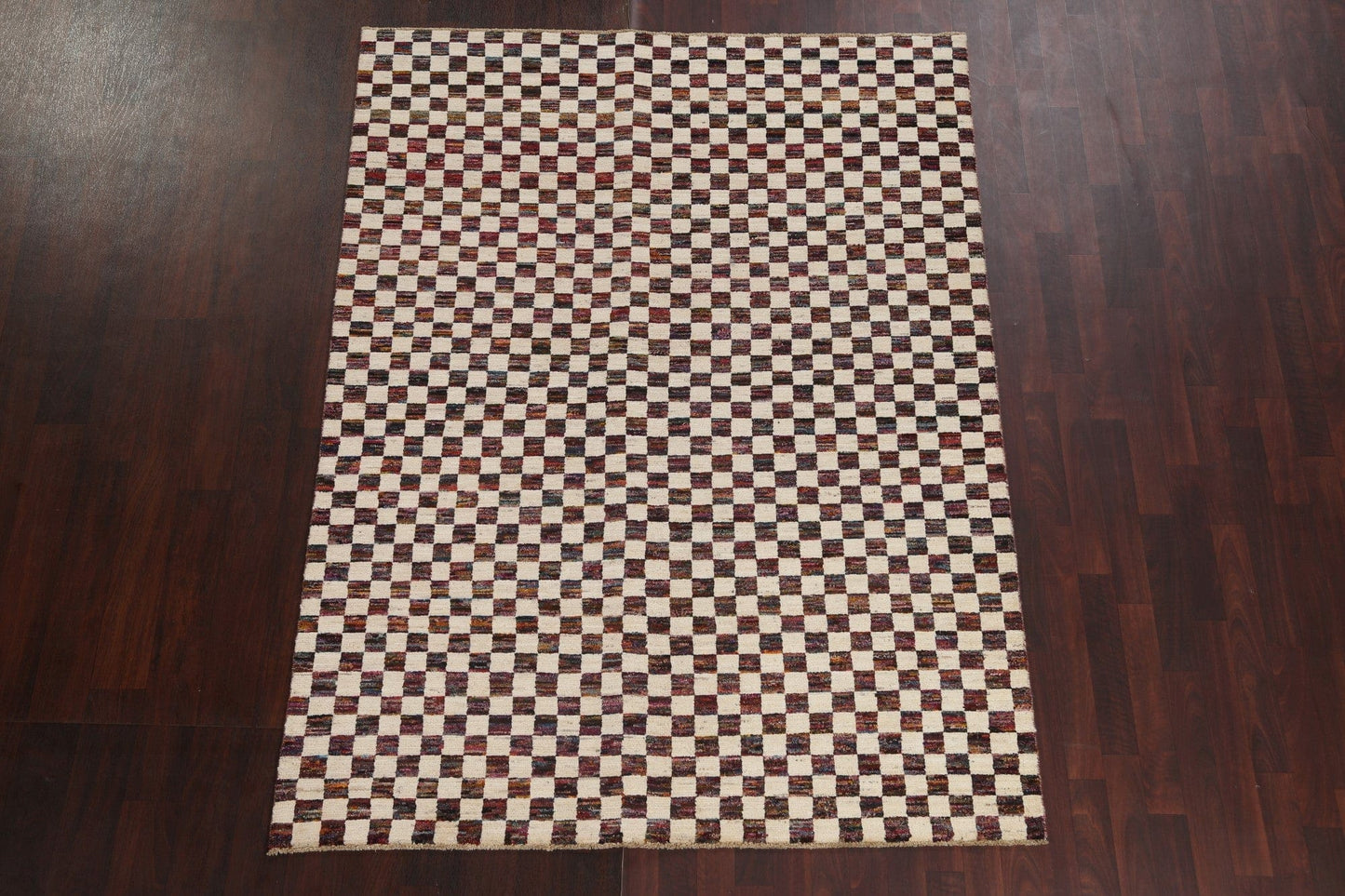 Checkered Gabbeh Kashkoli Oriental Area Rug 6x8