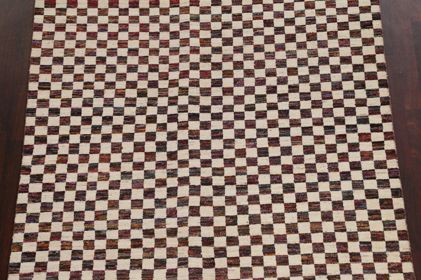 Checkered Gabbeh Kashkoli Oriental Area Rug 6x8