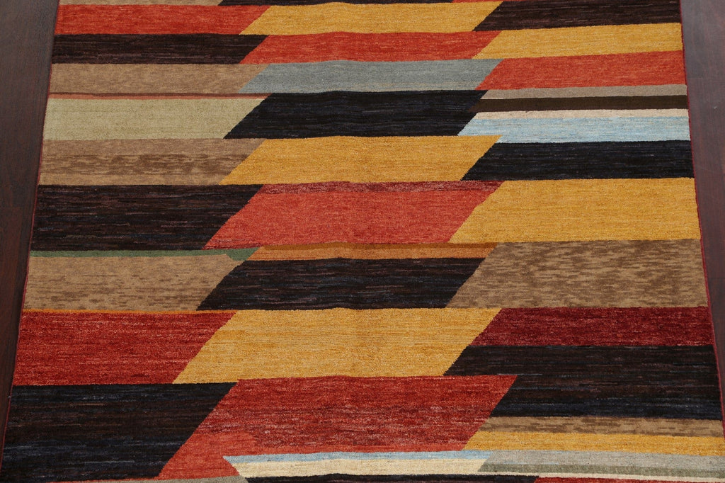 Contemporary Gabbeh Kashkoli Oriental Area Rug 6x8