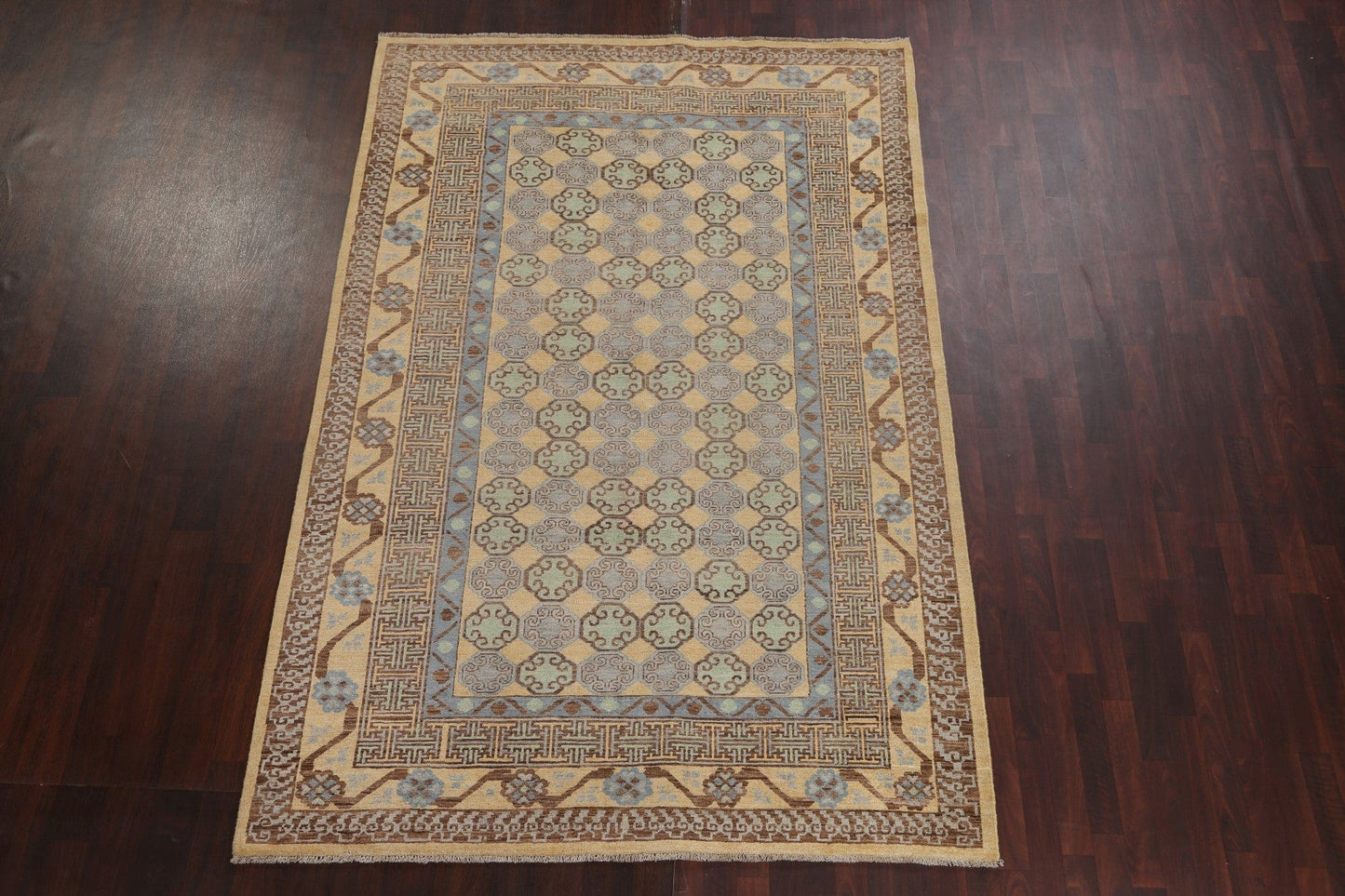 Vegetable Dye Wool Khotan Oriental Area Rug 6x10