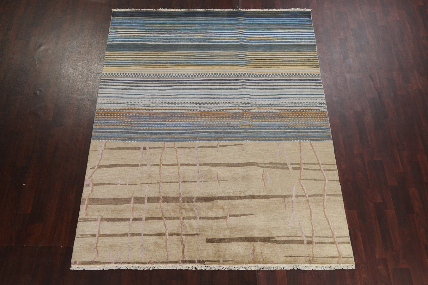 Contemporary Abstract Oriental Area Rug 8x10