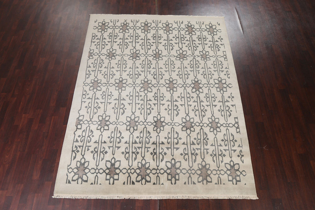 Handmade Geometric Modern Oriental Wool Rug 8x10