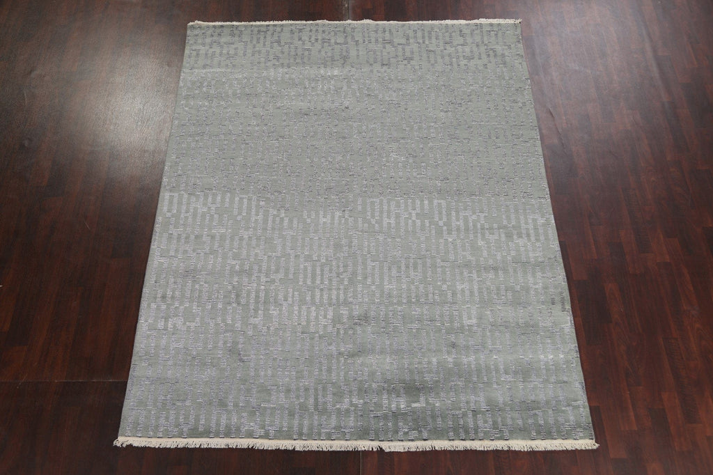 Hand-Knotted Modern Oriental Wool Rug 8x10