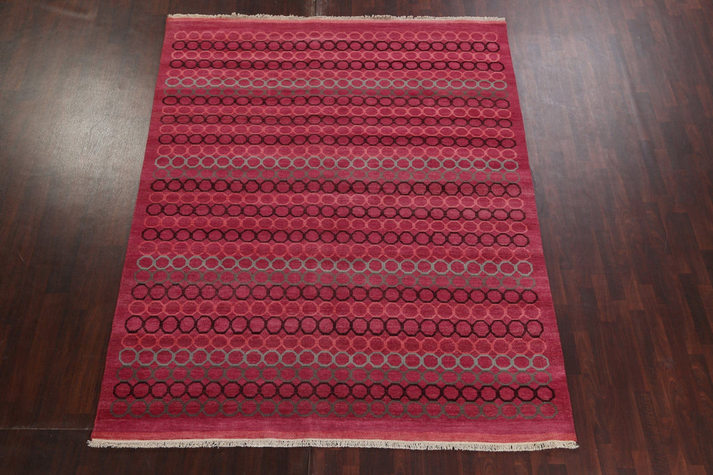 Geometric Wool Modern Oriental Area Rug 8x10