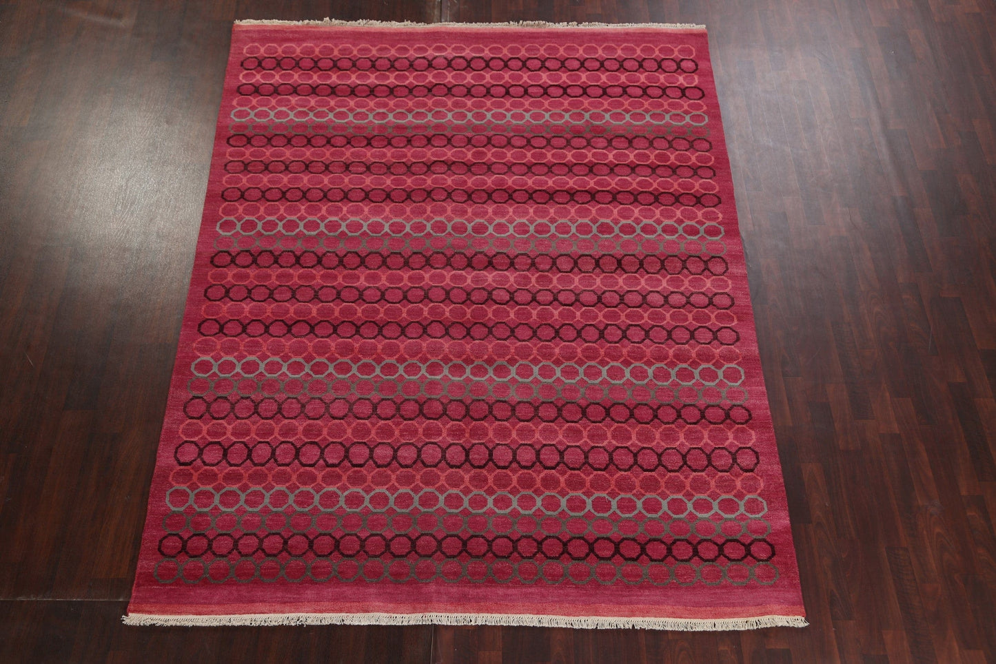 Geometric Wool Modern Oriental Area Rug 8x10