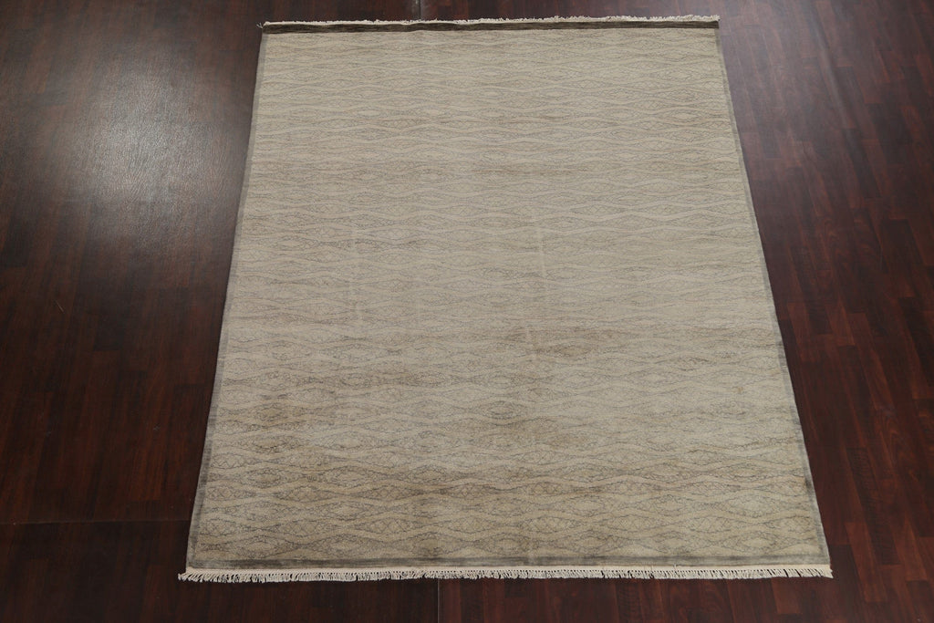 Hand-Knotted Wool Modern Oriental Area Rug 8x10