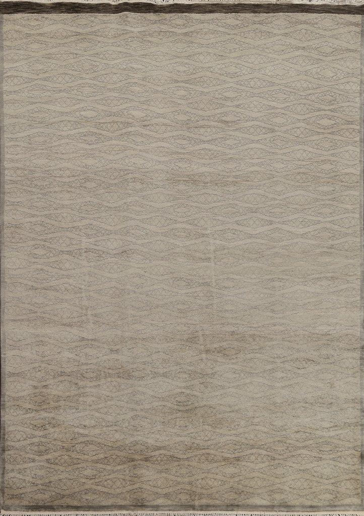 Hand-Knotted Wool Modern Oriental Area Rug 8x10