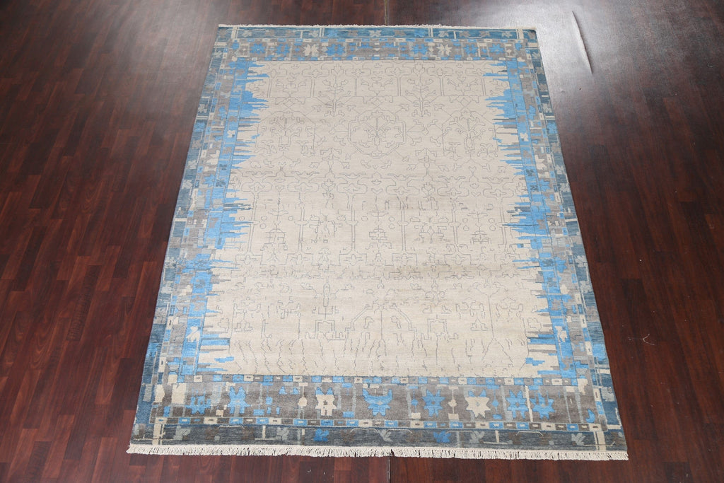 Handmade Wool Abstract Oriental Area Rug 8x10