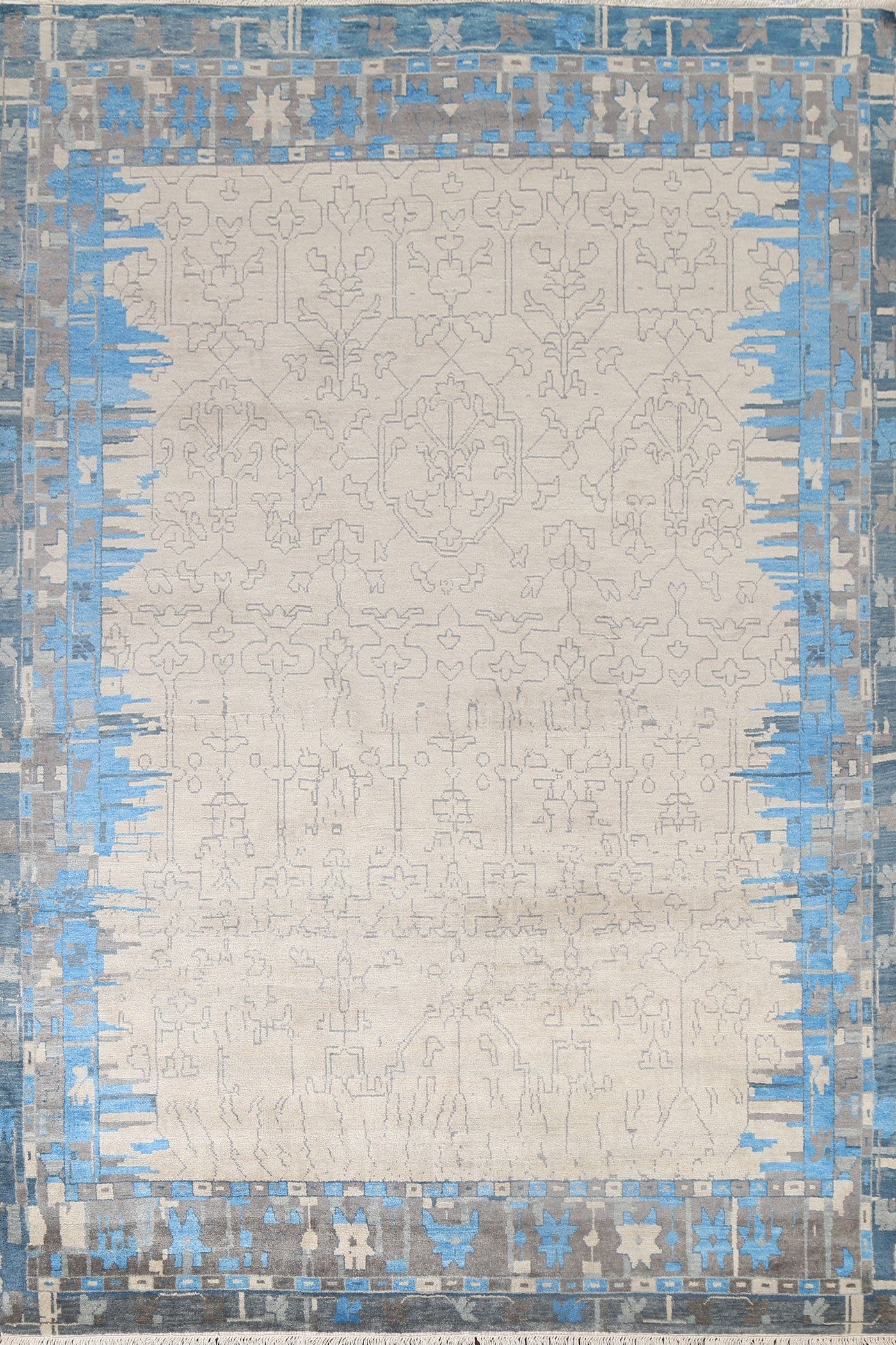 Handmade Wool Abstract Oriental Area Rug 8x10