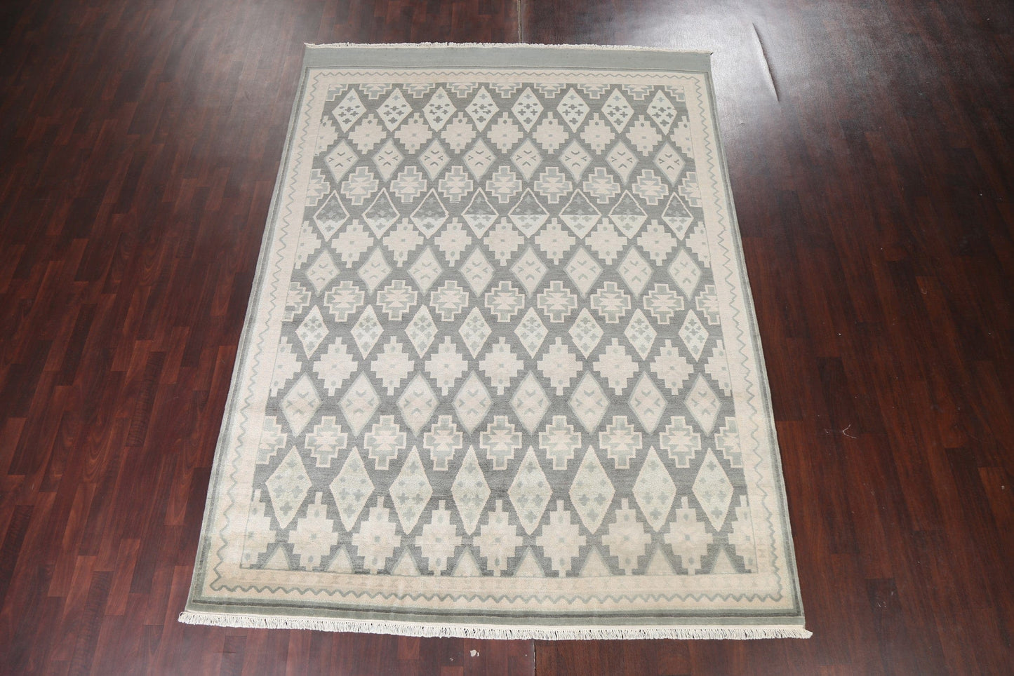 Trellis Wool Abstract Oriental Area Rug 8x11