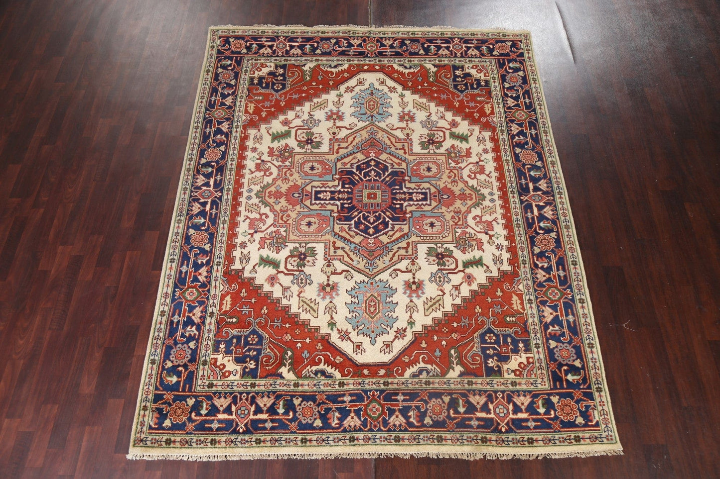 Geometric Ivory Heriz Serapi Oriental Area Rug 8x10