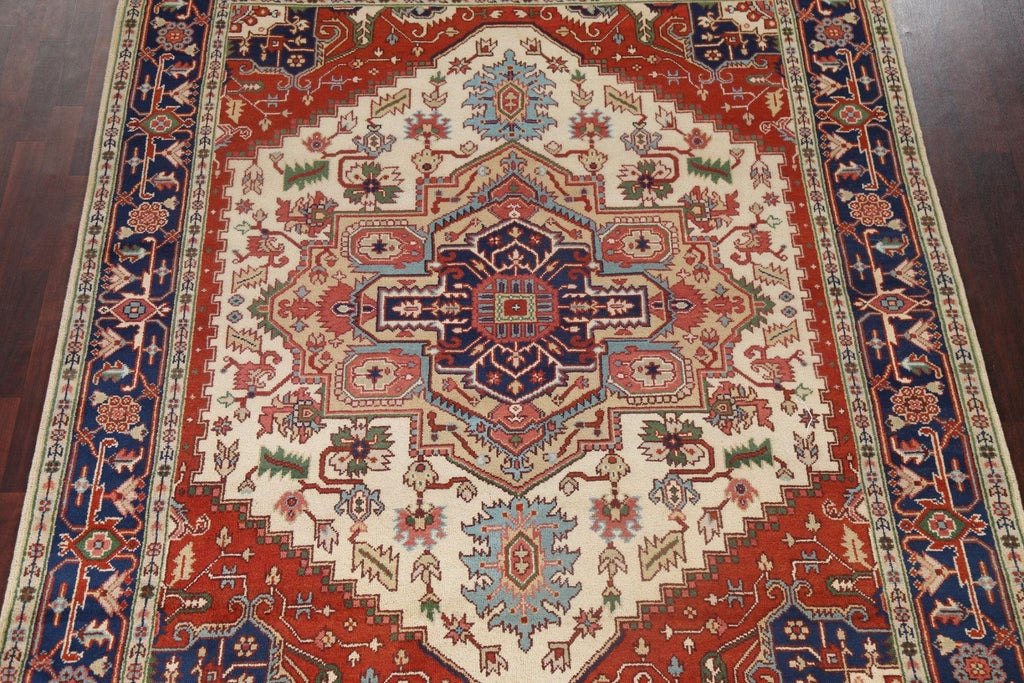 Geometric Ivory Heriz Serapi Oriental Area Rug 8x10