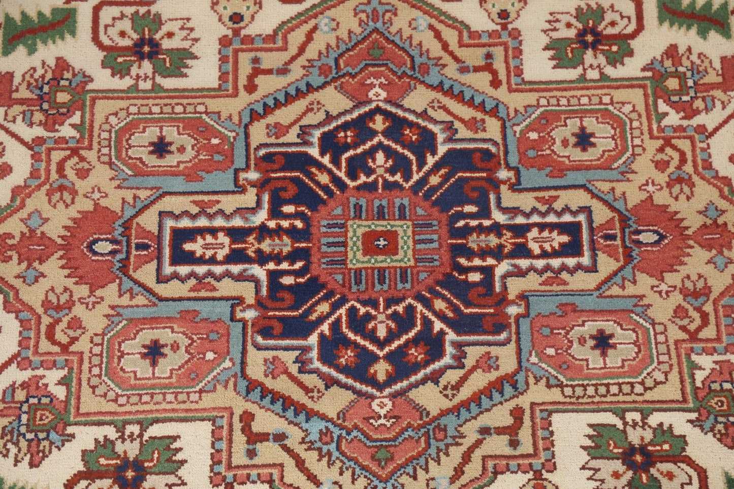 Geometric Ivory Heriz Serapi Oriental Area Rug 8x10