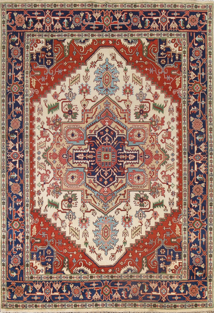 Geometric Ivory Heriz Serapi Oriental Area Rug 8x10