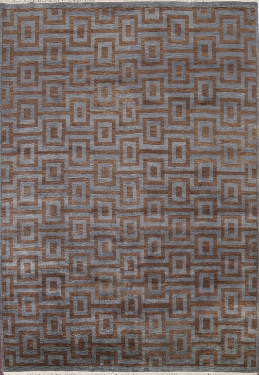 All-Over Geometric Modern Oriental Area Rug 8x10